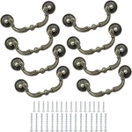 8 Pack Bail Pull Handles, 3.5 Inch Hole Center Vintage Antique Bronze Drop Drawe. Fixed Price $31.56.