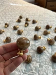 25 Agate Polished Brown And Gold Round Contemporary Cabinet Knobs. Fixed Price $90.00.