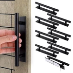 Piriuuo 8 Pack Adhesive Cabinet Handles Pulls, Self Stick Door Black. Fixed Price $14.14.