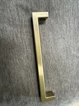 Scuffed Emtek 86718 Brass Keaton 8" Center Handle Cabinet Pull. Fixed Price $11.99.