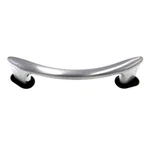 Vintage Amerock 3/4" Ctr. Curved Cabinet Pull Satin Chrome Black Trim A427-C. Fixed Price $8.81.