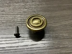 1 Vintage Keeler Brass Bullseye Cabinet Drawer Knob Handles Pulls Screw (9). Fixed Price $5.00.