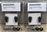 Ikea Bagganas Black Pack Knob Lot Of - Size 13 Mm (1/2 ) Item 303.384.15. Fixed Price $10.50.