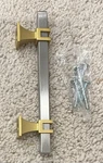 Haliwu Pack Of 20 - Gold Cabinet Pulls, Brushed Brass Square. Fixed Price $40.95.