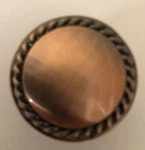 Williams Sonoma 3470341 Antique Copper Cabinet Knob Pull 1.25 Inch Round Pcs. Fixed Price $15.00.