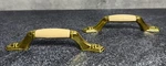 Vintage Keeler Brass Kbc Beige Cabinet Door / Drawer Pulls Handles - Set Of 2. Fixed Price $24.00.