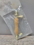 Amerock Royal Family Polished Brass 3"CC Handle Pull Oak Wood Center BP76243-O3. Fixed Price $5.99.