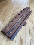 Old! Antique Primitive Wall Hanging Shelf Spoon Rack Scalloped Design Nails. Fixed Price $359.00.