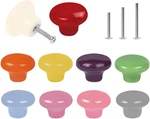 10X Colorful Cute Glossy Ceramic Knobs Door Pull Cabinet Round Draw. Fixed Price $14.81.