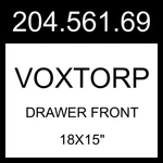 Ikea Voxtorp Drawer Front Dark Gray 18X15" 204.561.69. Fixed Price $219.99.