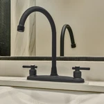 8'' Brushed Nickel/black Stainless Steel Rv Kitchen Sink Mixer Faucet 2 Handles. Fixed Price $26.96.