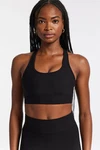 Bandier Women's Center Stage Rib Bra Top In Black Size Xs. Fixed Price $18.99.