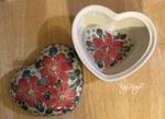 Vena Polish Pottery Flowers Covered Heart Dish Trinket Box Unikat -signed!. Fixed Price $44.95.