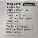 Lot Of (10) Amerock BP36653CPN 1-3/8" Square Cabinet Knob- Polished Nickel. Fixed Price $35.99.