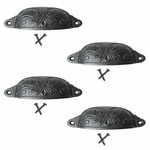 Black Cabinet Drawer Pull Iron Cup Pack Of 4 Door Renovators Supply. Fixed Price $50.99.
