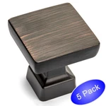*5 Pack* Cosmas Cabinet Hardware Oil Rubbed Bronze Contemporary Knobs #1480ORB. Fixed Price $10.95.