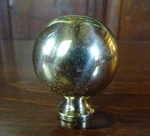 Solid Heavy Cabinet Door Knob / Drawer Pull, Polished Brass, Round 1" Dia.. Fixed Price $7.99.