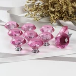Czc Home 10 Pcs Diamond Crystal Glass Pull Handle Drawer Knobs (30MM, Pink). Fixed Price $8.95.
