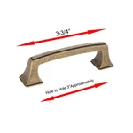 Lot Of 10 Gliderite Deco Base Cabinet Drawer Pull Antique Brass 3.25" 87380-AB-1. Fixed Price $39.99.