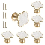 6 Pcs Brass Four-leaf Clover Knobs Handle,gold Cabinet Drawer D.... Fixed Price $22.51.