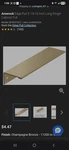 Amerock BP36575CZ Edge Pull 5-13/16" Finger Cabinet Champagne Bronze 10PACK. Fixed Price $39.99.