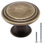 Knobs Antique Brass 25 Pack, 1.2 Inch Round Cabinets Kitchen. Fixed Price $22.13.