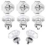 Hiemey 8-PK Crystal Glass Cabinet Knobs Octagon Polished Chrome Clear Drawer Pul. Fixed Price $54.00.