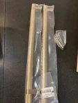 Emtek BTB84171.RCBUS4.KNUS4 18" Back-to-back Knurled Pull, Satin Brass, Pair. Fixed Price $522.99.