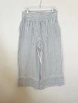 Mango Mng Pull Pants Cotton Striped Wide Leg Lagenlook Beach Coastal. Fixed Price $19.50.