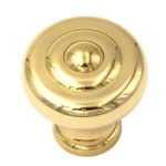Belwith Keeler Sechel 1/4" Polished Brass Round Solid Cabinet Knob A3. Fixed Price $7.06.