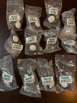 Cabinet Knobs 1-1/4" Oil-rubbed Bronze W/ White Porcelain Lot X12PK Laurey 15465. Fixed Price $6.99.