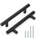 Probrico 30 Pack 6-2/5 Inch Black Cabinet Handles With 4 Hole Center Stain. Fixed Price $17.99.