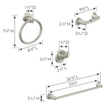 Design House Alta Bay Bathroom Aluminum Hardware Kit Brushed Nickel 4-PIECE. Fixed Price $74.91.