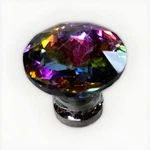 Iridescent Crystal Glass Door Furniture Drawer Knob Pull Handle Cabinet 30MM. Fixed Price $7.95.
