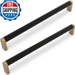 Komotia 6 Pack Matte Black Champagne Bronze Cabinet Pulls Knurled 10" Hole Cente. Fixed Price $66.84.