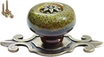 10 Pack Retro Ceramic Knobs,vintage Dresser Kitchen Petal Cabinet Pulls Rustic Z. Fixed Price $32.99.