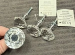4 Cabinet Hardware Diamond Shape Door Drawer Faceted Glass Knobs Hobby Lobby. Fixed Price $8.98.