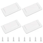 Morobor 4 Pack White Flush Hidden Pull Handles, Zinc Alloy Cabinet Dra.... Fixed Price $21.56.