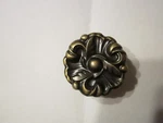 11 Amerock Antique Brass Tone Metal Single Flower Drawer Pull Nos BP3410-AE. Fixed Price $25.00.
