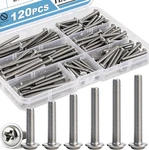 Teoyngu 120PCS Cabinet Pulls Knobs SCREWS,M4 25/30/35/40/45/50MM, Silver. Fixed Price $14.69.