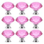 9 Pack Crystal Glass Cabinet Knobs, Dresser Drawer Furniture Door Pulls .... Fixed Price $14.36.