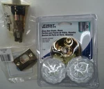 First Watch Glass Door Knobs Roses Gold Tone No. 1143 Spring Latch Striker D1. Fixed Price $17.95.