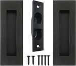 6" Recessed Pocket Door Handles W/ Edge Pull 304 Stainless Steel, Matte Black. Fixed Price $19.95.