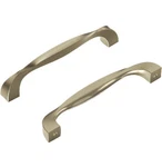 H-1. 10 Pack Hickory Hardware Elusive Golden Nickel Twist 5-1/16" Cabinet Door. Fixed Price $29.99.