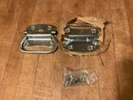Nos Vtg. Pair Stanley 1205 US2C Steel Zinc Plated Chest Handles No. 3 1/4 Usa. Fixed Price $12.00.