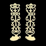 Vintage Painted Cast Iron Wall Candle Holders Yellow Cream Distressed Eclectic. Fixed Price $38.39.