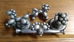 Carpe Diem Balloon Animal Coat Hook Knob Pull Cabinet Hardware Set 4 Retired. Fixed Price $9.95.