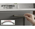 Hafele Antimicrobial Pull Handle 5.5" Matt Nickel Zamak 1017595 23-PACK. Fixed Price $30.00.
