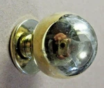 Amerock 1960S BP-830 831 Ball Pull Knob Rosette Shiny Tarnished Aged Brass Mcm. Fixed Price $6.90.
