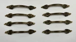 Lot Of 8 Amerock Guardian 1330 French Antique Brass Door Drawer Pull Center. Fixed Price $29.95.